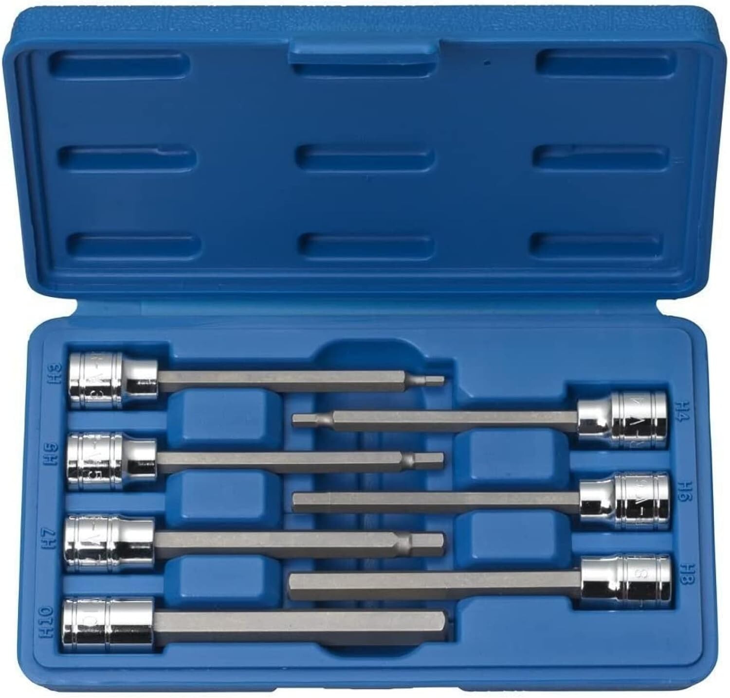 Neiko 10076A 3/8-inch Drive Extra Long Ball End Hex Bit Socket Set -Metric gallery