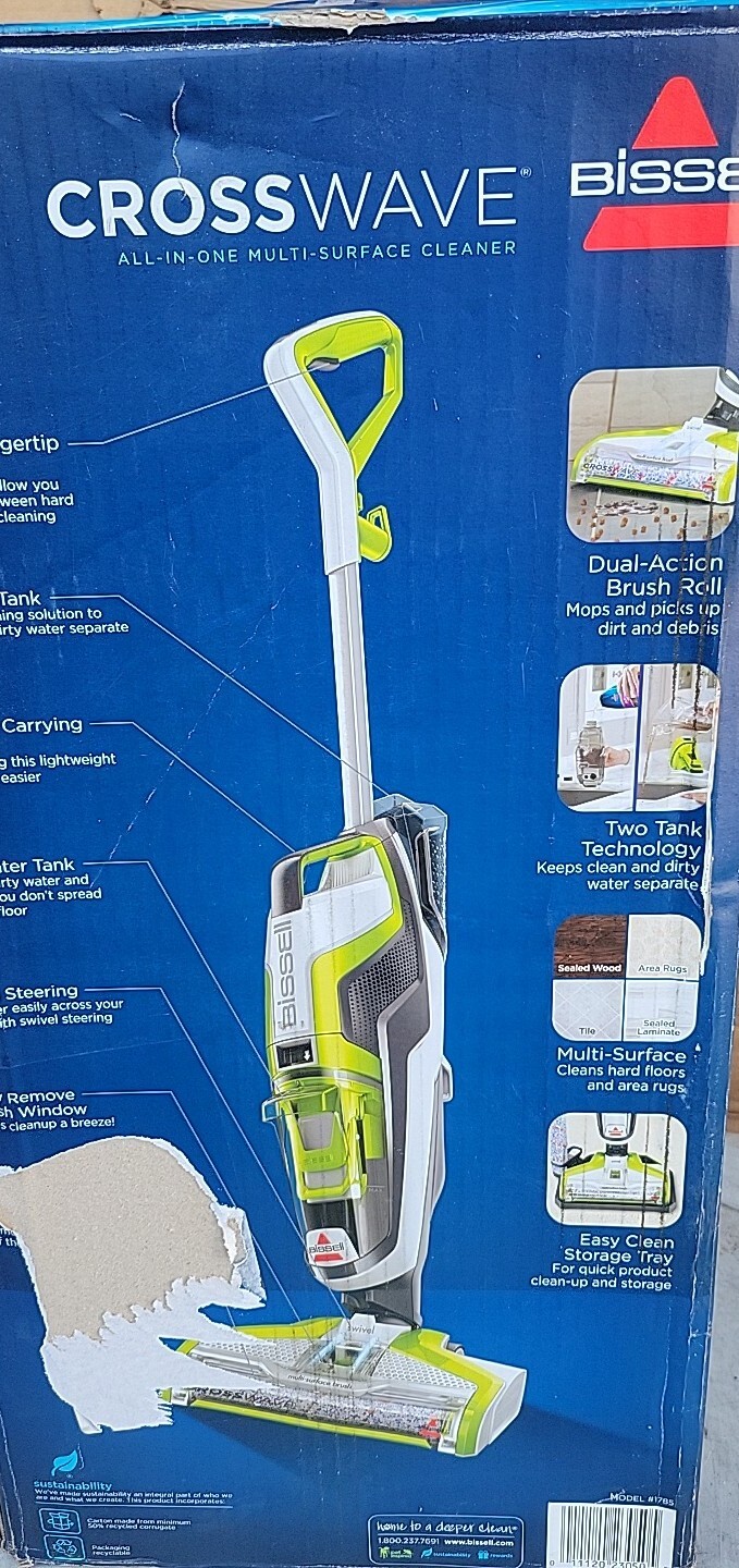 ⚡️ Bissell CrossWave Floor & Area Rug Vacuum - 1785 🆕️Distress Box ⚠️ gallery