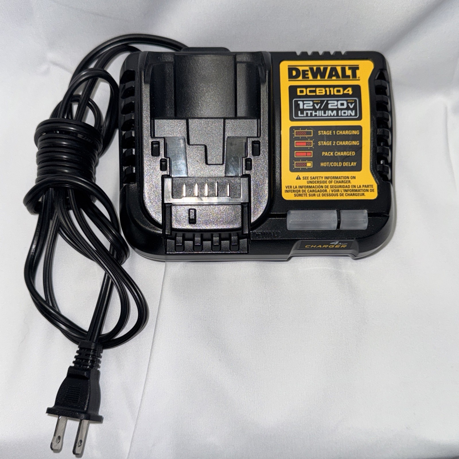 DEWALT DCB1104 20V Volt MAX Li-Ion Fast Battery Charger USED gallery