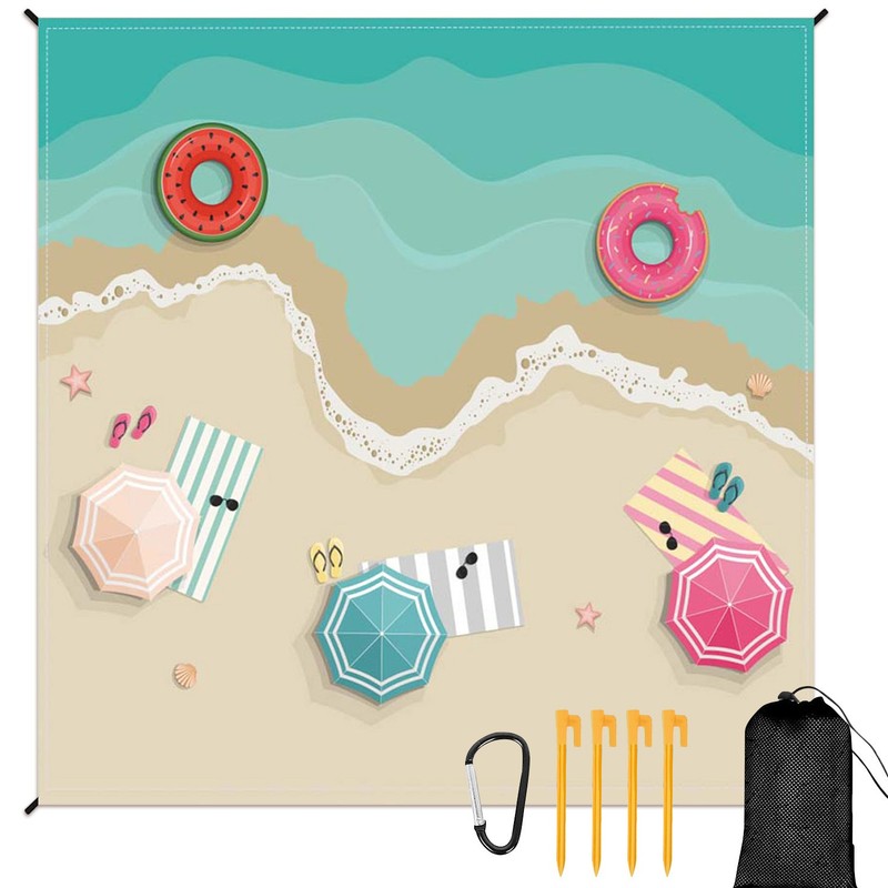 Beach Blanket Waterproof Sandproof Oversized Beach Mat for Beach Travel Camping gallery