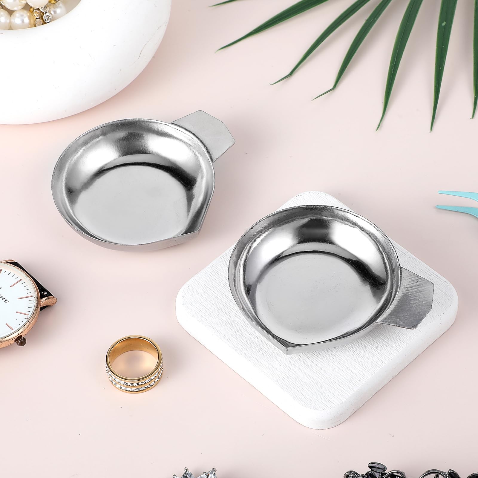 Electronic Scale Tray, Mini Counter Scales Stainless Steel Metal Weigh Boats gallery