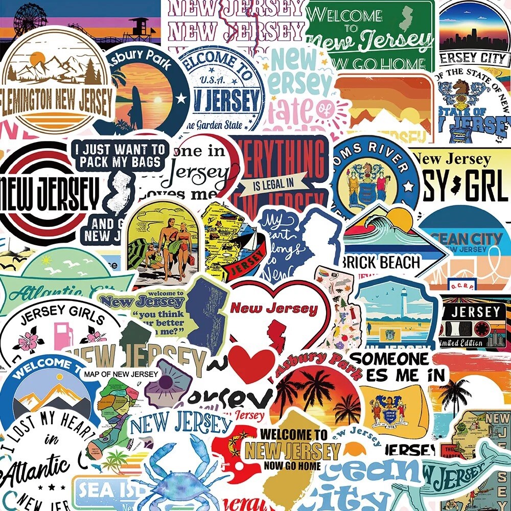 10 Random New Jersey Stickers NJ Garden State Decal Laptop Hydro Free Shipping gallery