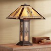 Drake Mission Tiffany Style Table Lamp 25 1/2" High Bronze Dimmer Nightlight gallery