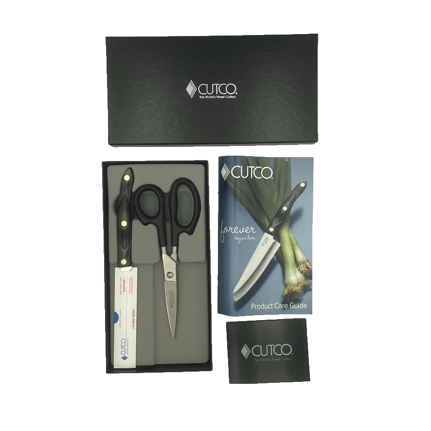 NIB Cutco 3721 Serrated Utility Trimmer Knife Shears Set Engraved gallery