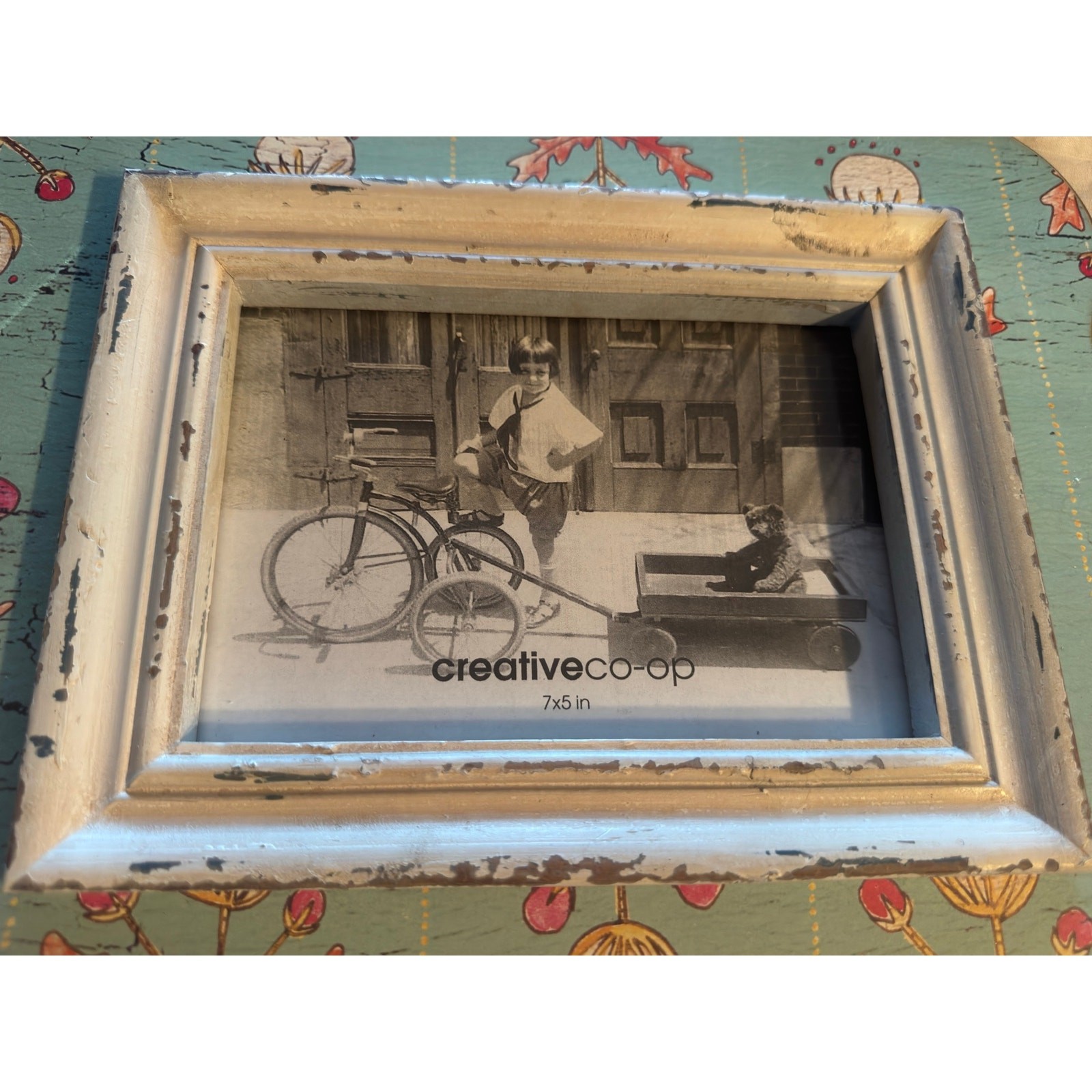 Creative Co-Op Floral Wall Picture Frame 7x5 Distressed Boho Cottage gallery