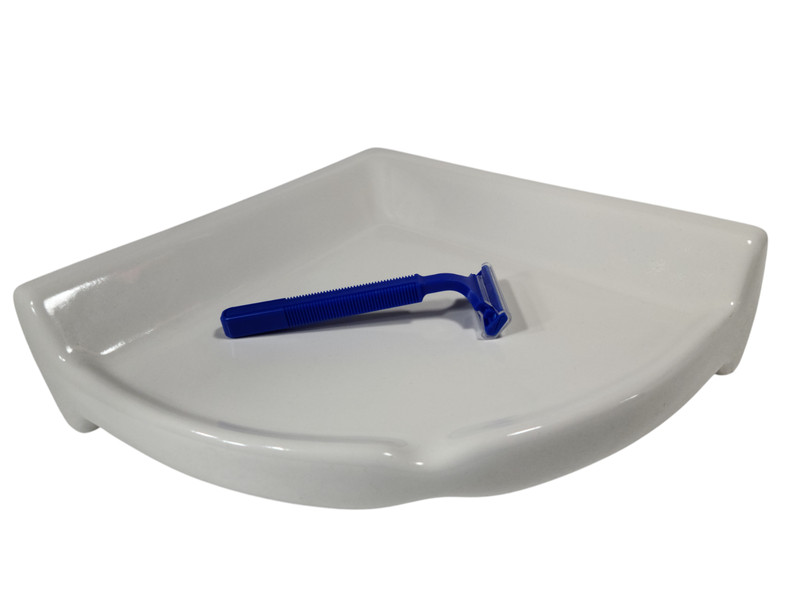 Vintage White Ceramic Shower Tile Corner Tray Soap Dish Ledge Shampoo Holder gallery