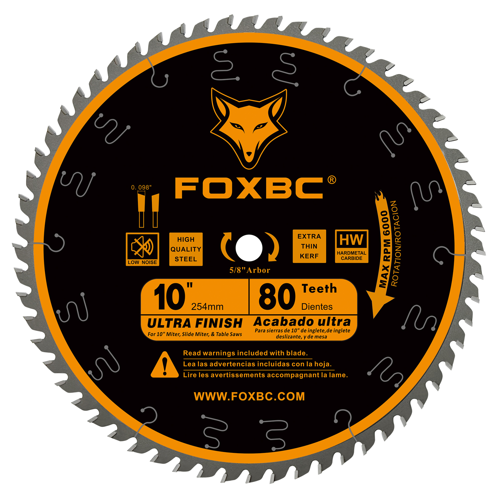 10-Inch Miter/Table Saw Blade 80-Tooth TCG for Aluminum Cutting gallery