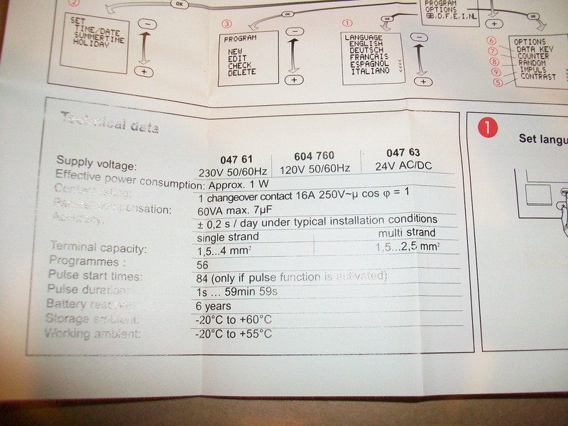 Legrand Digital Time Switch 604760 7 Day 120vac Supply 16amp contact 56 gallery