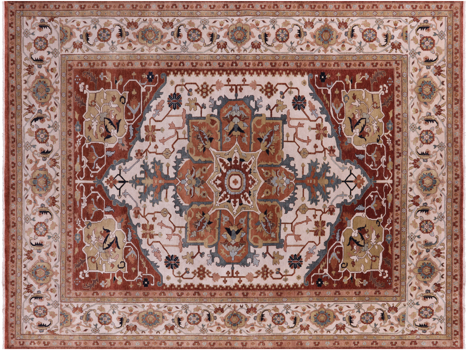 Heriz Serapi Handmade Wool Rug 11' 9" X 15' 1" - Q21088 gallery