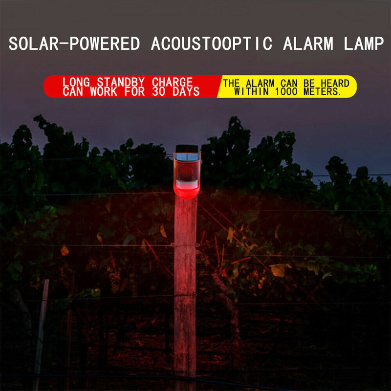 Waterproof Outdoor Solar Powered LED Alarm Lamp Warning Security Flashing Light gallery