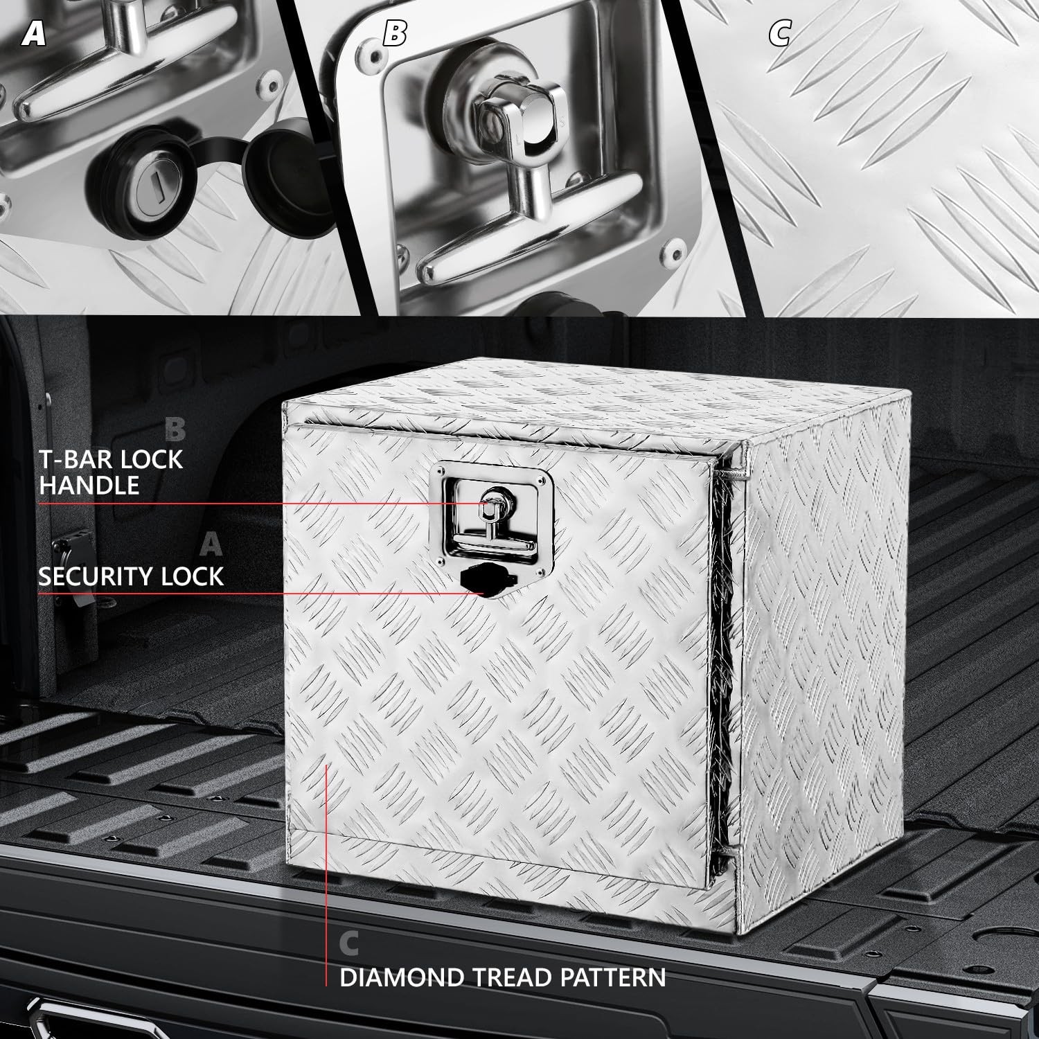 Dna Motoring Truck Tool Lockable Storage Truck Bed Tool Truck Bed Organizer gallery