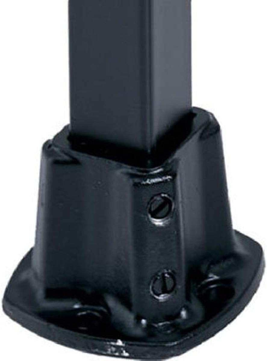 Floor Post Flange 1-1/4 In Black Heavy Duty Metal Mounting Base Hardware gallery