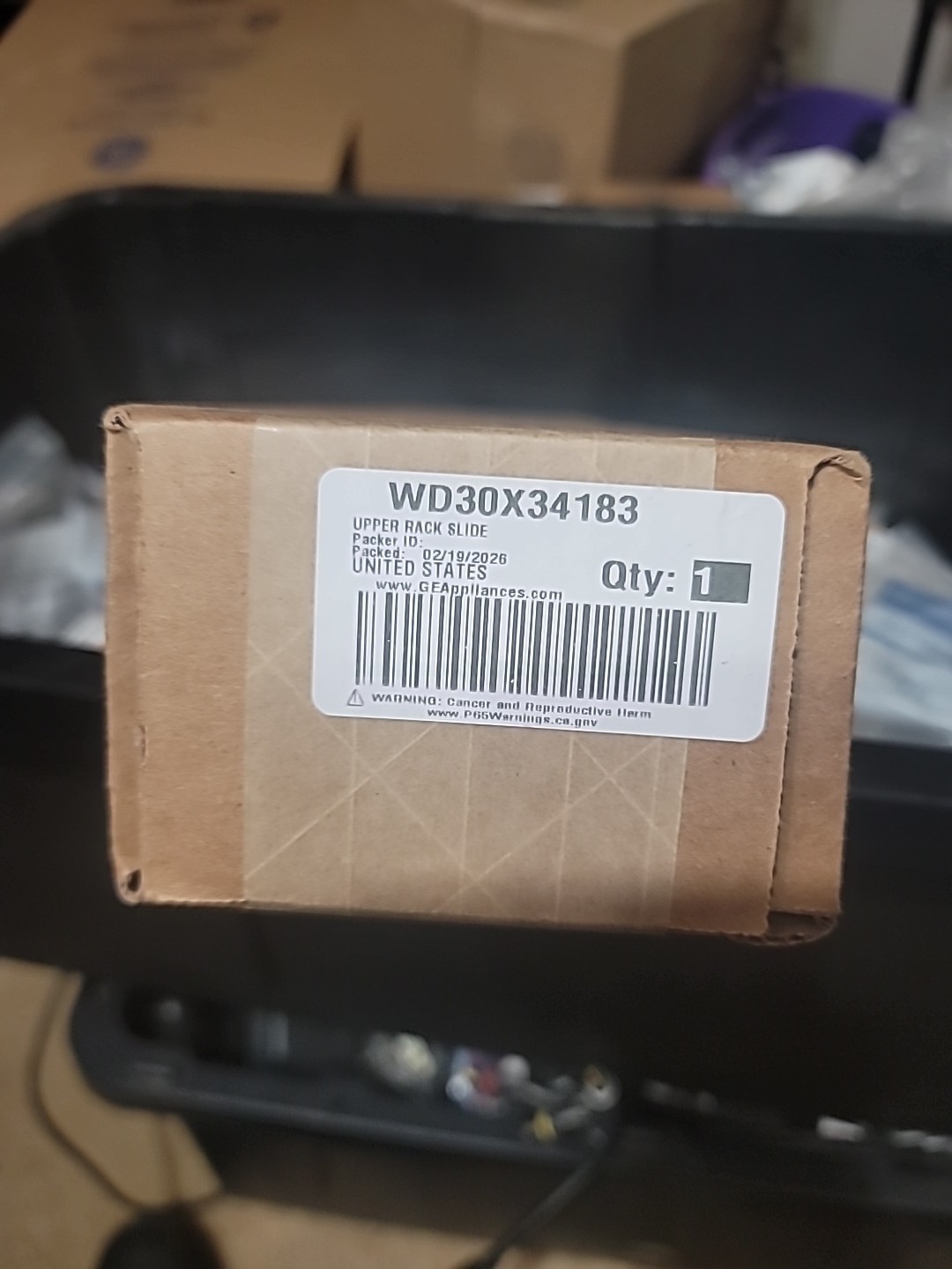 Brand new genuine GE UPPER RACK SLIDE WD30X34183 gallery