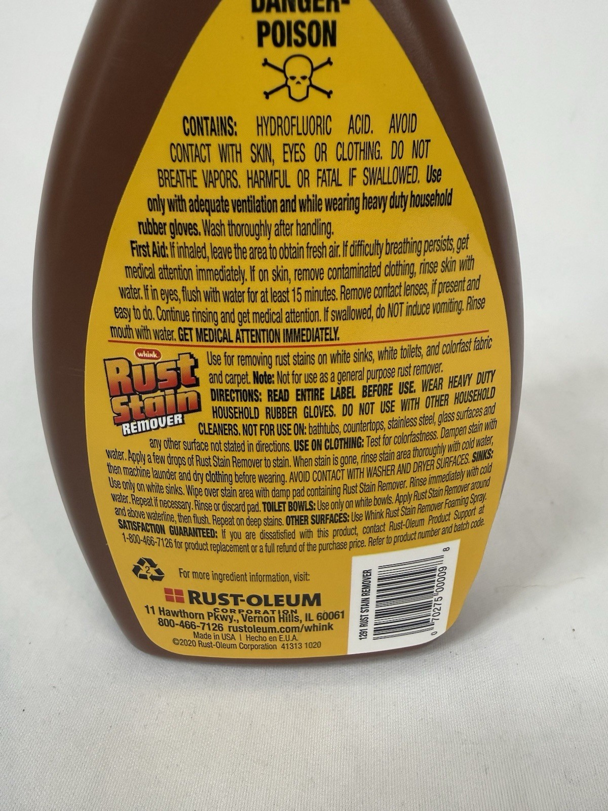 Whink No Scent Liquid Rust Stain Remover 16 oz Removes Rust Stains & Water Stain gallery