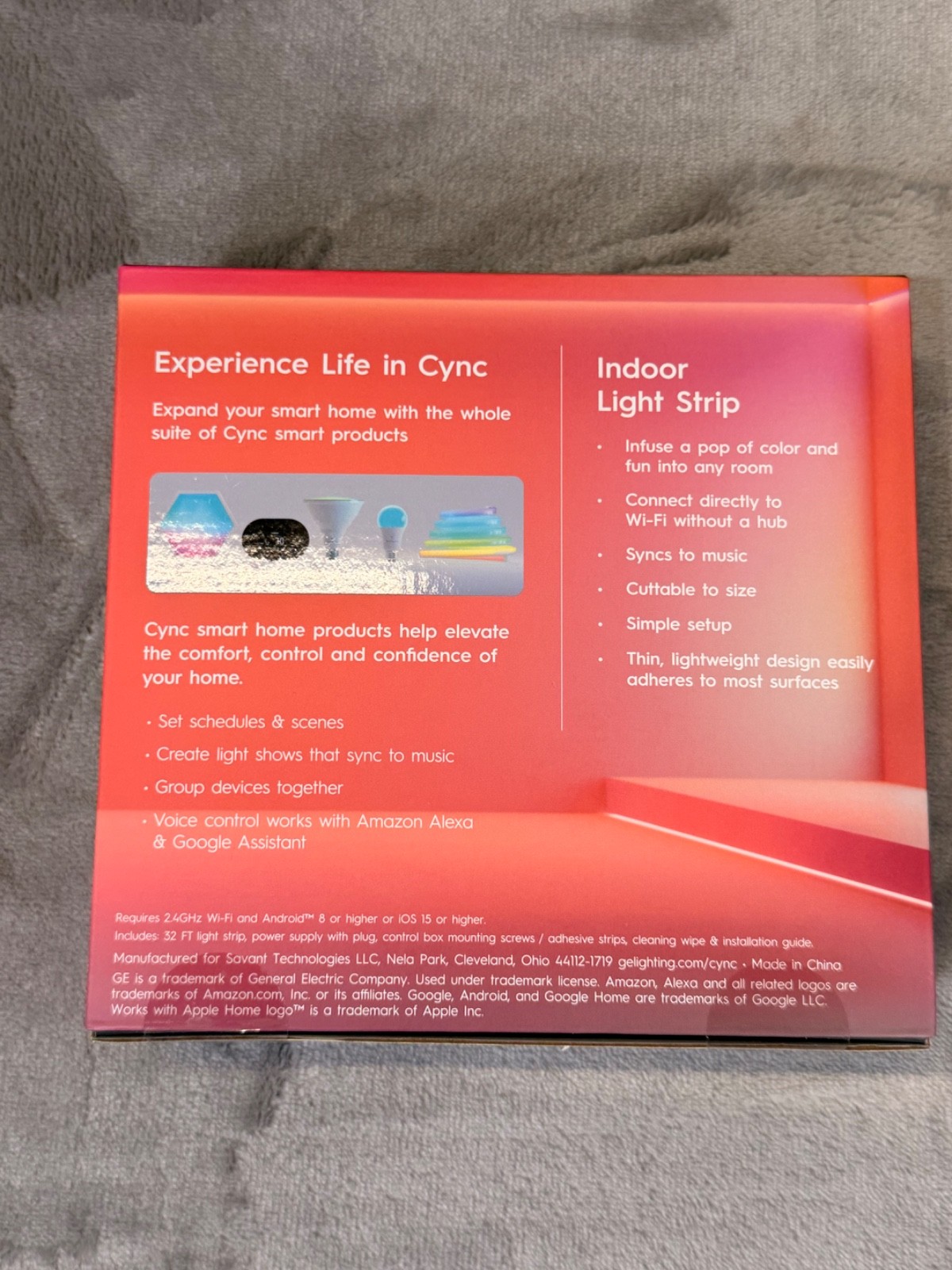 GE Cync Direct Connect Smart Light Strip 32 Ft - Thin Style - With Control Box gallery