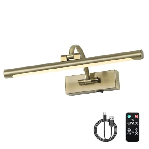 Wireless Picture Lights Rechargeable Gallery Lighting 16 Inch Antique Bronze gallery