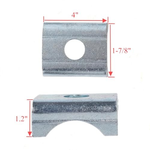 2 Pack U Bolt Mounting & Plate Kit for 6,000 lb / 7,000 lb Trailer Axle (for gallery