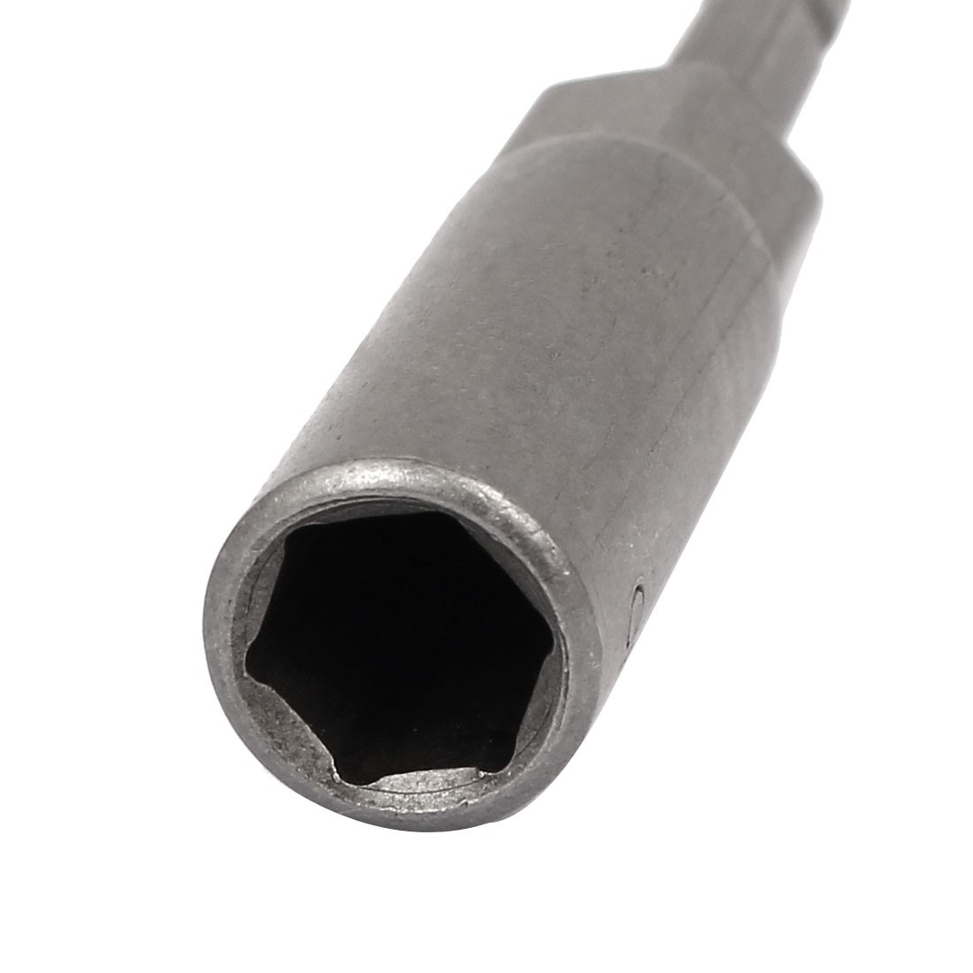 5 Pcs 81mm Length 1/4" Hexagonal Deep Socket Nut Gray gallery
