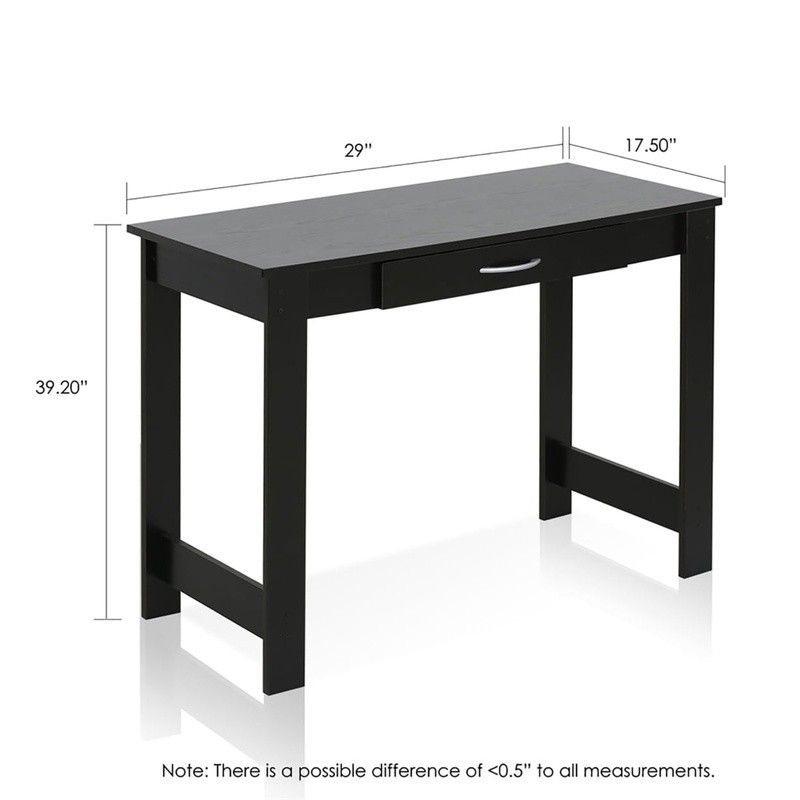 Space Saving Writing Desk W/ Drawer Modern Simple Design Home Office Study New gallery