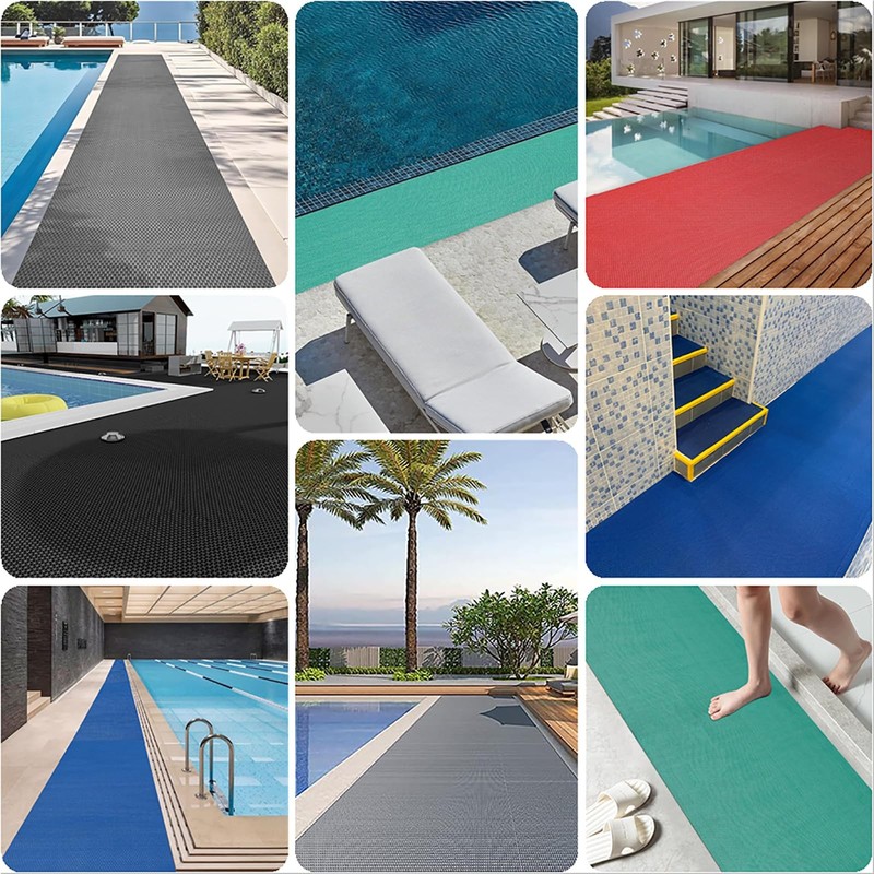 Pool Floor Mat for Deck Outside Drainage Non Slip Pad Rugs Commercial Wet Are... gallery