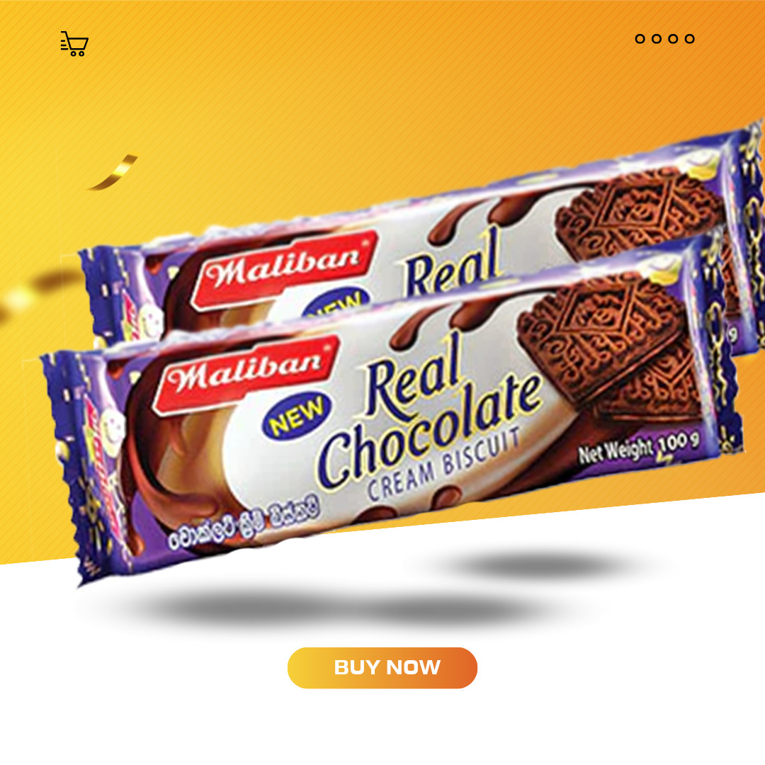 MALIBAN REAL CHOCOLATE CREAM BISCUITS WITH REAL COCOA POWDER -100g FREE SHIPPING gallery