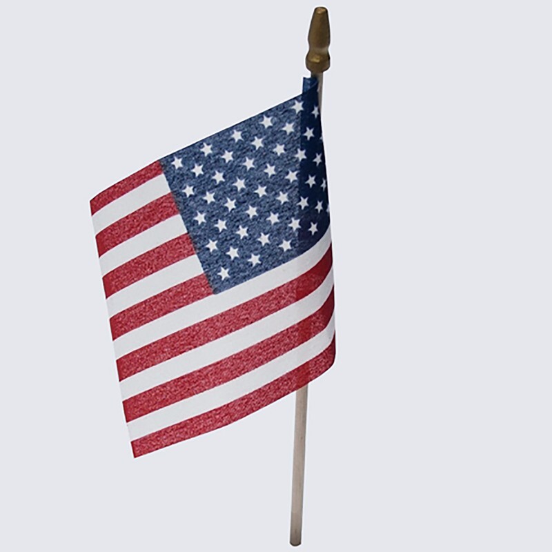 6 ~ Valley Forge USA Stick Flag 4x6 inches Polycotton United States US American gallery