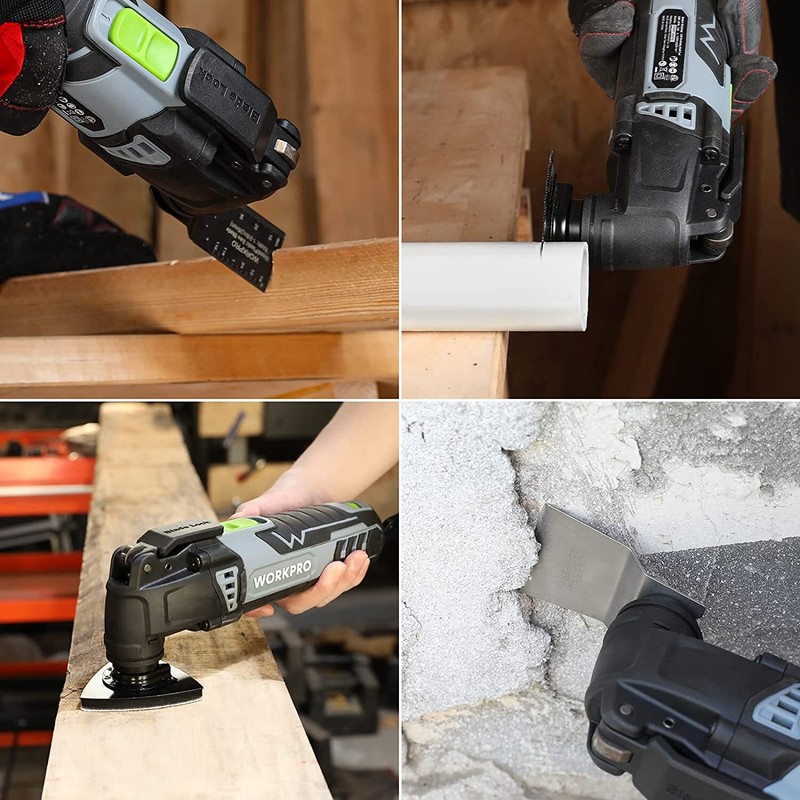 WORKPRO Oscillating Multi-Tool Kit Corded Quick-Lock Replaceable Oscillating Saw gallery
