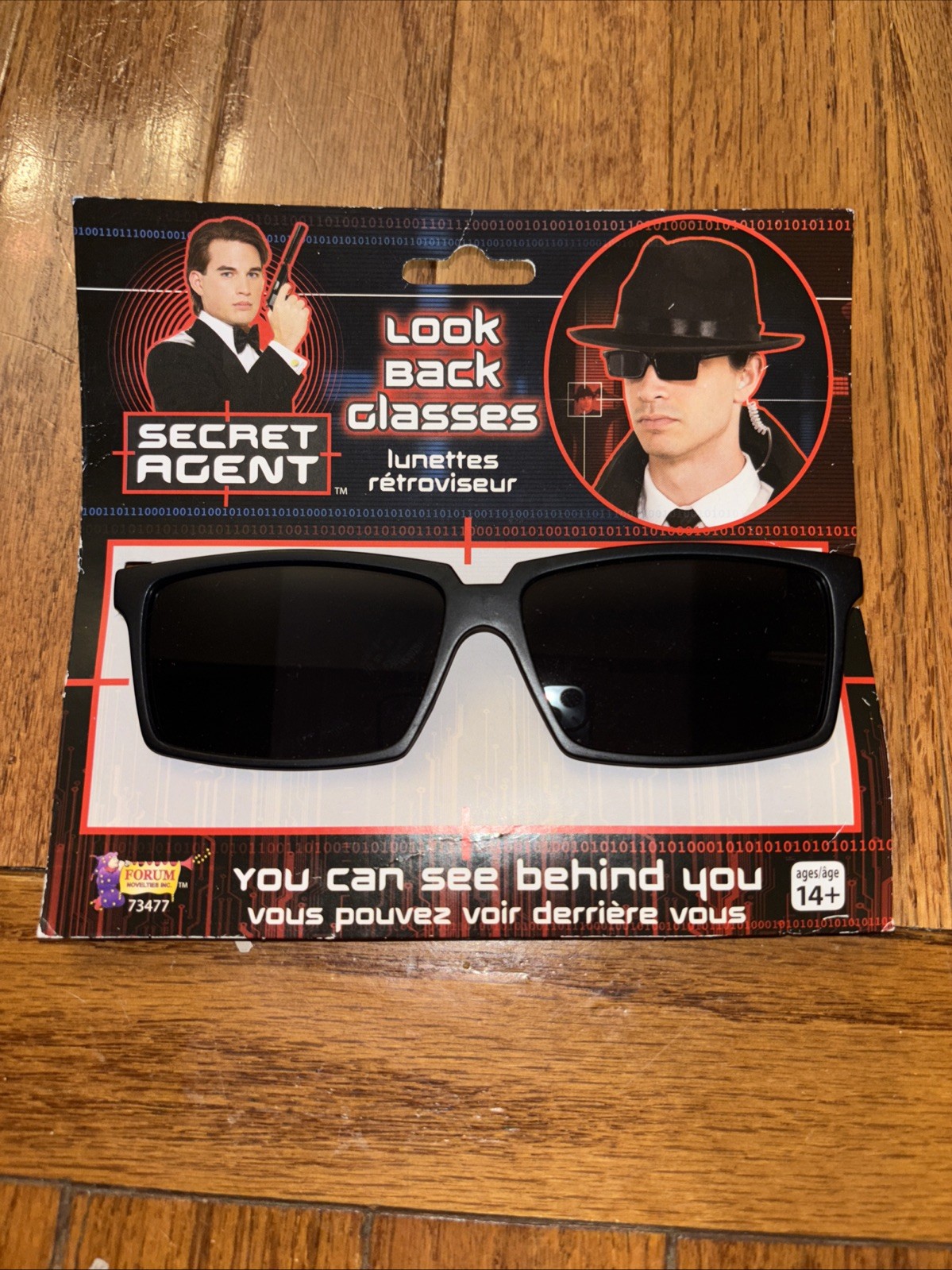 NEW Forum Novelties Secret Agent Look Back Glasses You Can See Behind You Spy gallery