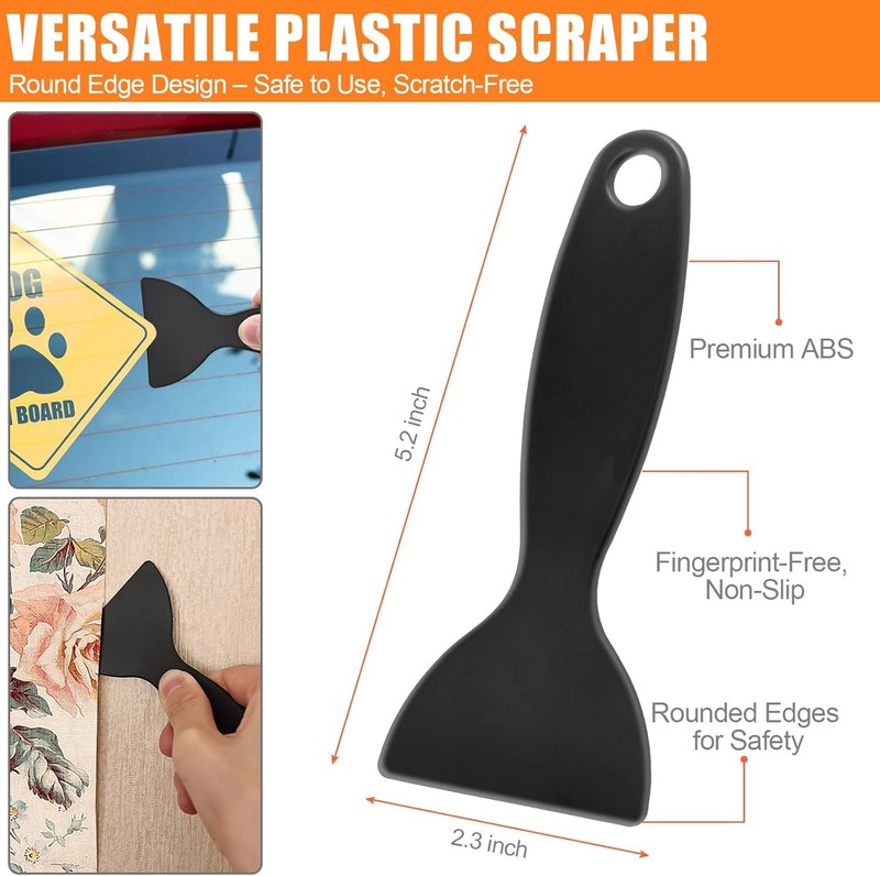 4 Pack Razor Blade Scraper, Premium Cleaning Scraper Tool with 50 PCS Metal gallery