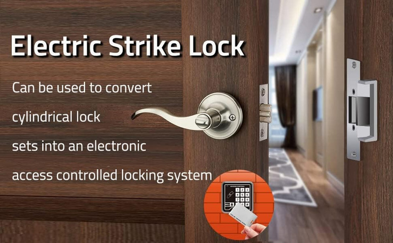 RFID Keypad Door Access Control Kit with Electric Strike Lock & Remote Chime gallery