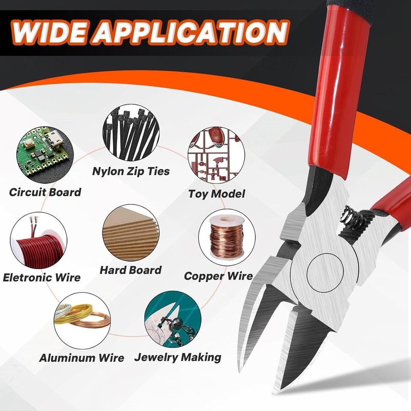 2PCS Wire Cutters Side cutter Cable 6/5" Heavy Duty Cutting pliers Carbide Steel gallery