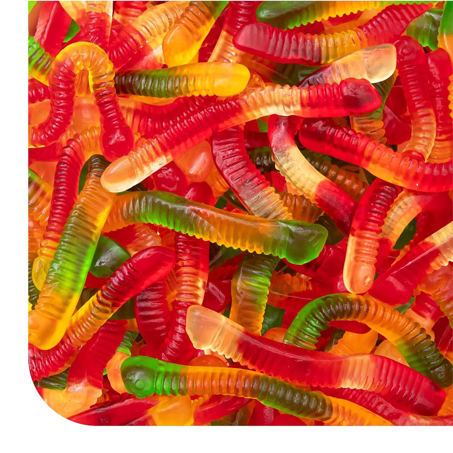 Gummy Worms - 2 Pound Pack - Gummy Candy - Assorted Fruit Flavors gallery