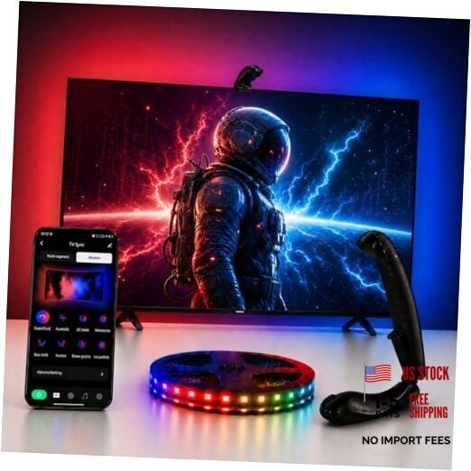 TV LED Backlight with Sensor, LED Sync Lights for TV 55-65 Inch, Multicolor