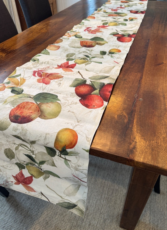 Williams Sonoma Provencal Garden Runner 16 X 108 100% Linen Made in Italy NEW gallery