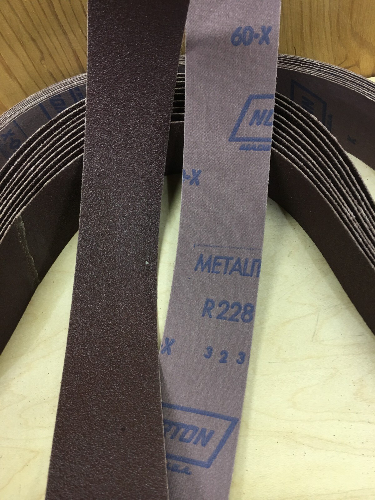 10 PACK SANDING BELTS 2" X 48" 60 GRIT Norton metalite R228 SAND METAL or WOOD gallery