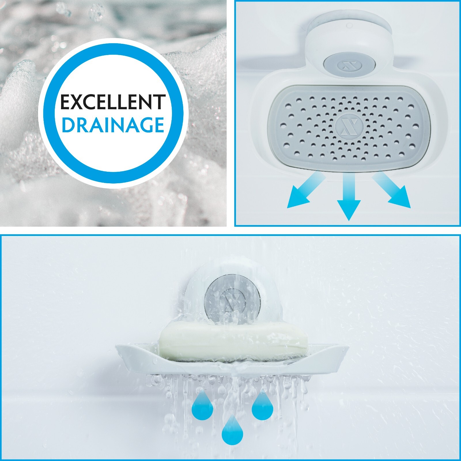 SlipX Solutions Patented Strong Hold Suction Soap Saver in White gallery