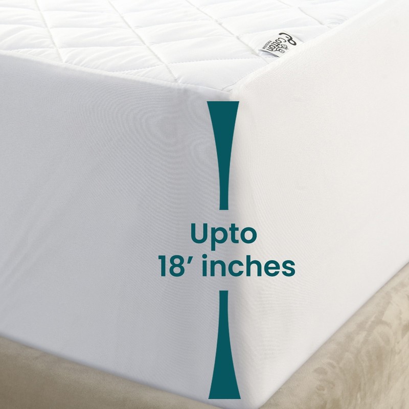 Full Mattress Protector Pad Deep Pocket Waterproof Breathable Fitted Bed Cover gallery