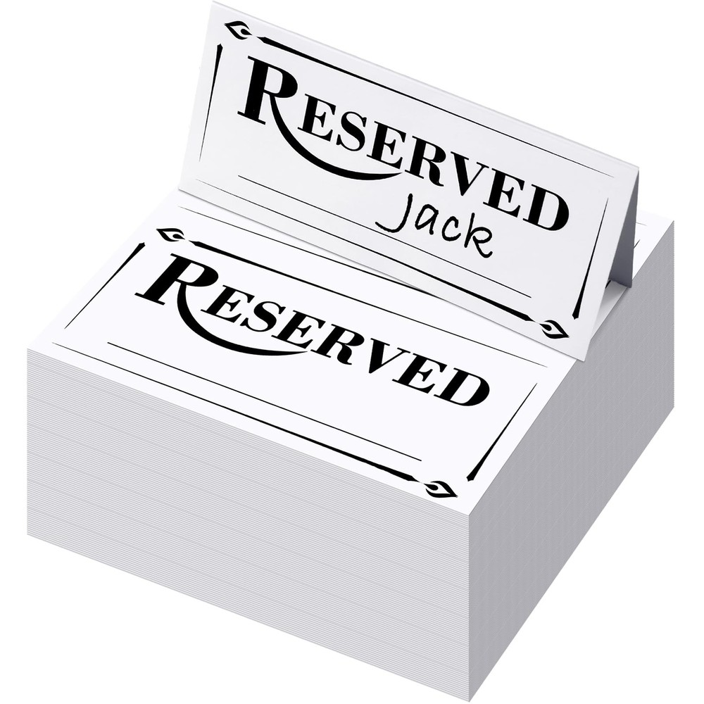 Resurhang 300 Pcs Paper Table Reserved Sign 6 x 5.7 inches, as pictures shown