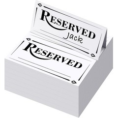 Resurhang 300 Pcs Paper Table Reserved Sign 6 x 5.7 inches, as pictures shown