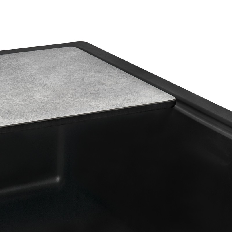 Ruvati 33" Granite Composite Quartz Undermount Single Bowl Sink- RVG2302BK gallery