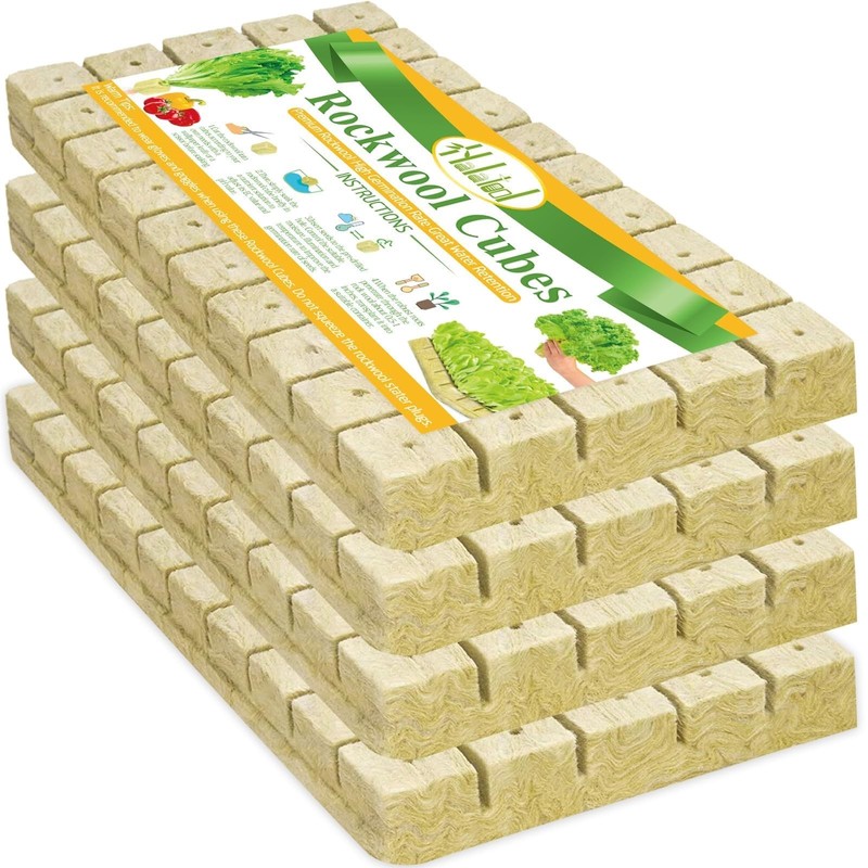 1" Rockwool Cubes for Hydroponics - 200 Starter Plugs for Soilless Cultivation gallery