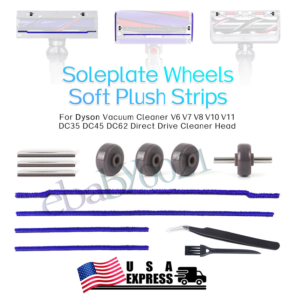 Plush Strips&Soleplate Wheels&Axel for Dyson V6 V7 V8 V10 Vacuum Cleaner gallery