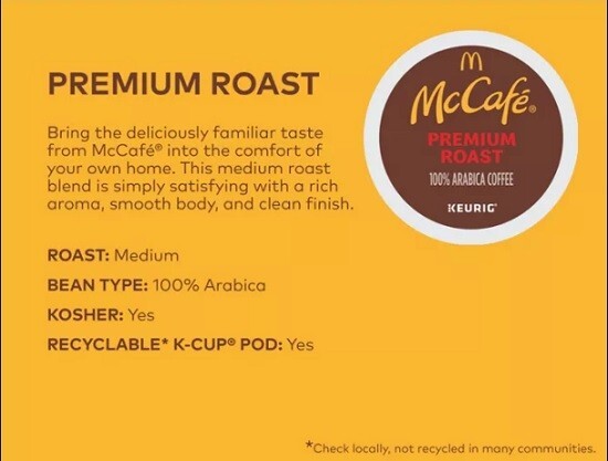 McCafé Premium Roast Coffee, Medium roast, 96 count. Free Shipping gallery