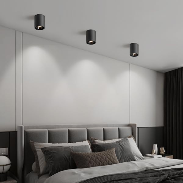 Modern LED Ceiling Light 3-Pack Black Dimmable 20W 1300LM 3000K–6000K Flush Moun gallery