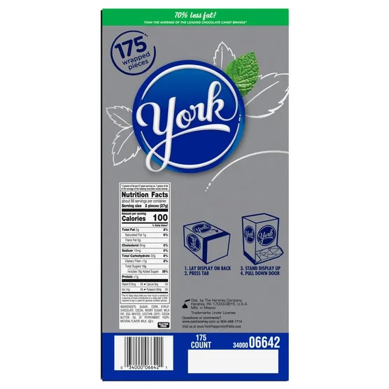 2-Pack York Dark Chocolate Peppermint Patties, 84 oz, 175-count gallery