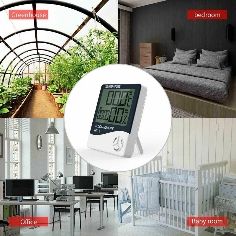 Thermometer Indoor Digital LCD Hygrometer Temperature Humidity Meter Alarm Clock gallery