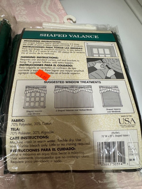 Vintage Hunter green valances in package gallery
