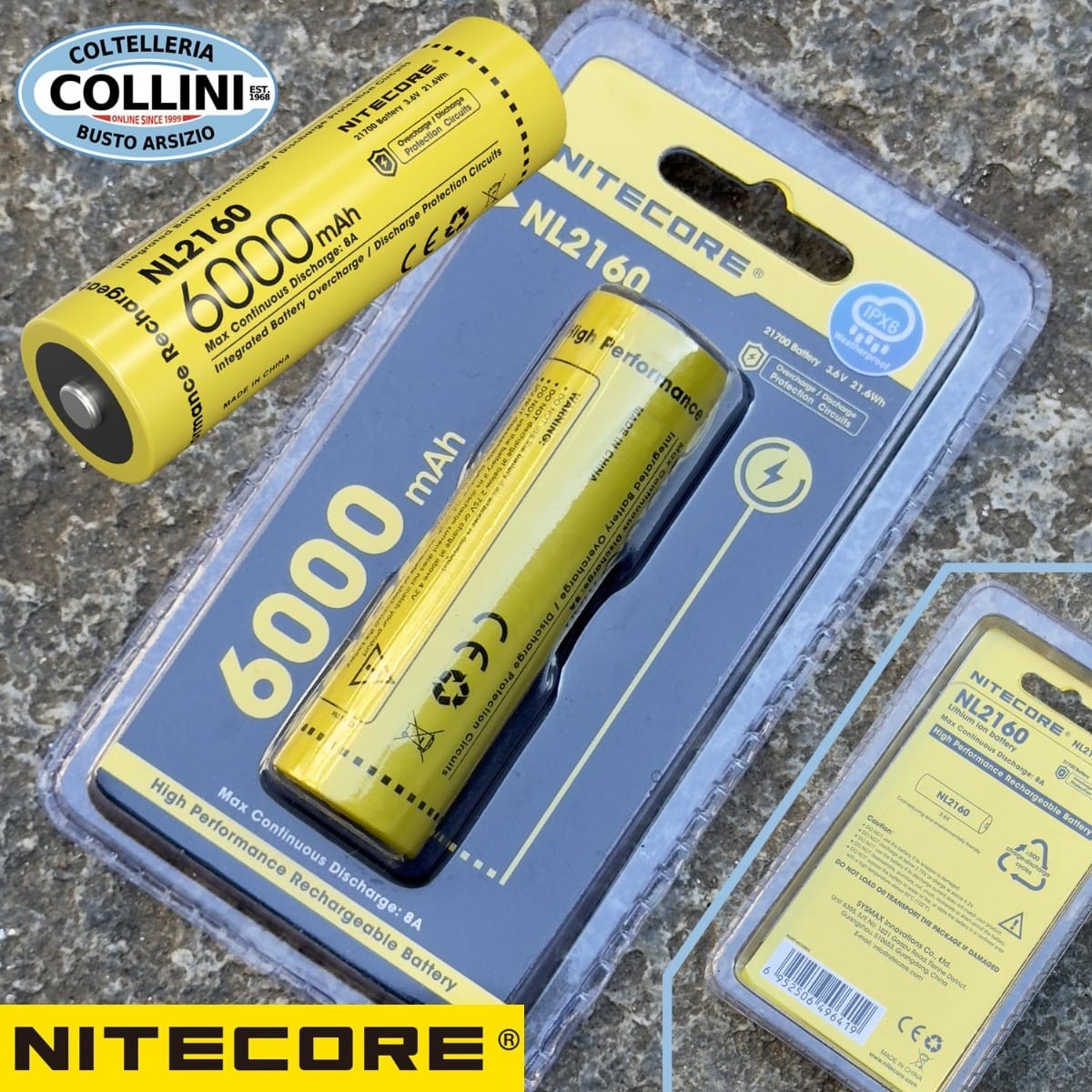 Nitecore - NL2160 - Rechargeable Li-Ion Battery 21700 3.6V 6000mAh 8A gallery