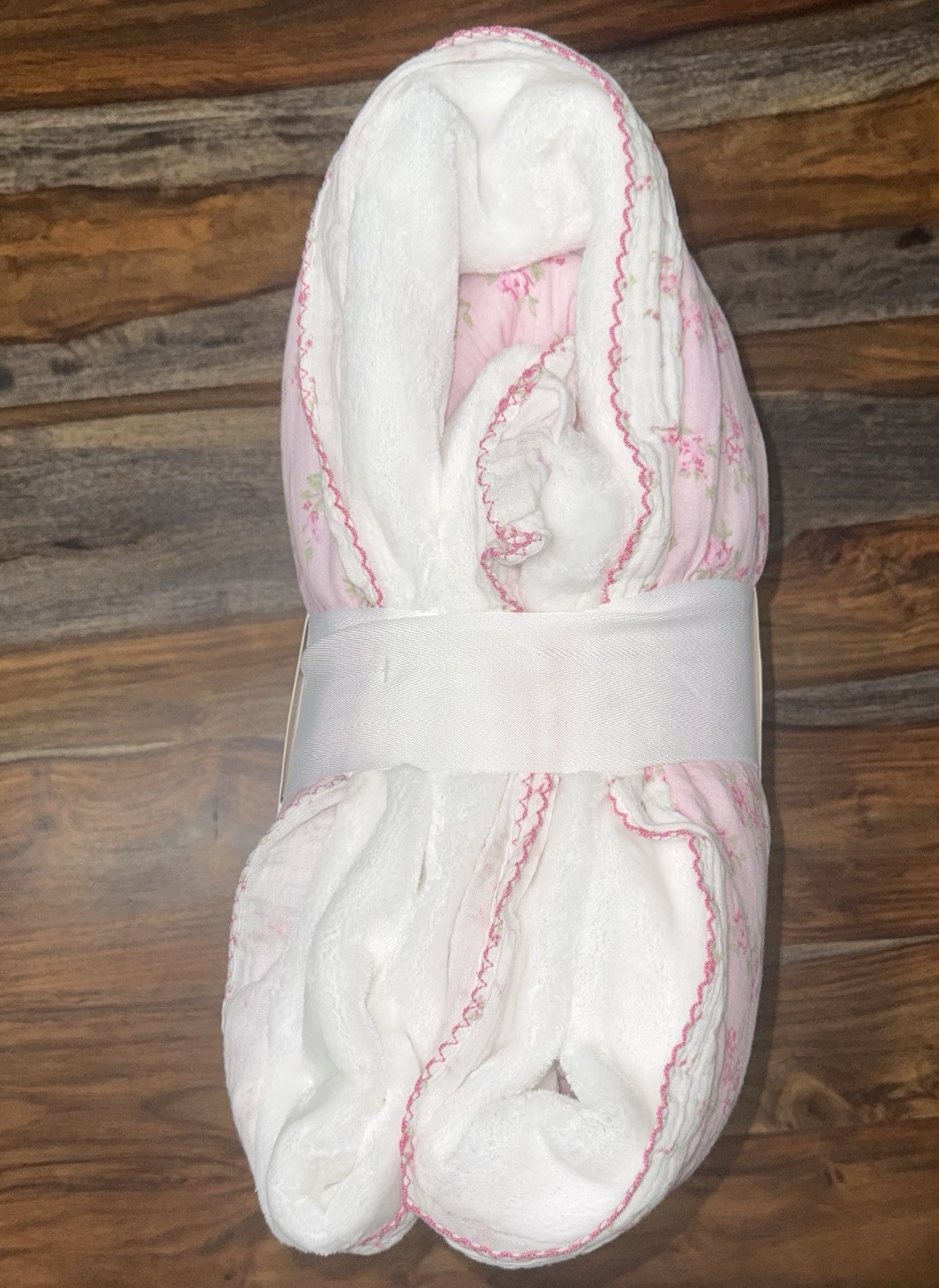 Delphine Cotton Gauze Ruffle Twin Blanket 60x90 Reverse to Plush Shabby Chic gallery