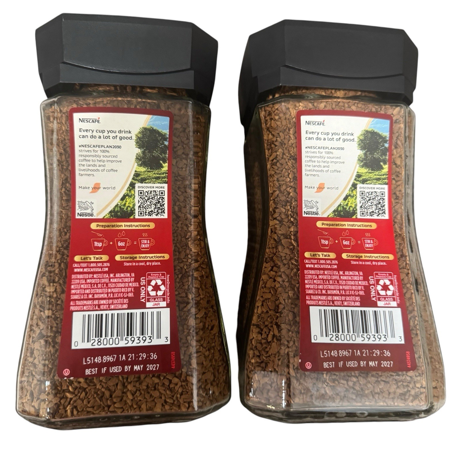 Nescafe Taster's Choice Instant Coffee House Blend 2 Canister Pack May 2027 gallery